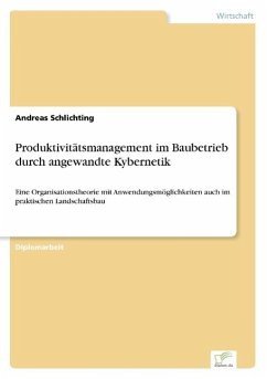 Produktivitätsmanagement im Baubetrieb durch angewandte Kybernetik - Schlichting, Andreas