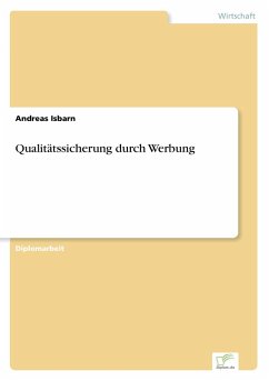 Cover Qualitätssicherung durch Werbung