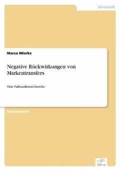 Negative Rückwirkungen von Markentransfers - Mierke, Marco