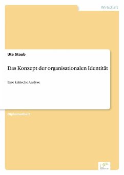 Cover Das Konzept der organisationalen Identität
