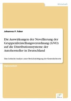 Die Auswirkungen der Novellierung der Gruppenfreistellungsverordnung (GVO) auf die Distributionssysteme der Autohersteller in Deutschland - Faber, Johannes P.