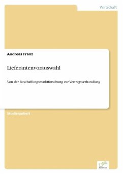 Lieferantenvorauswahl - Franz, Andreas