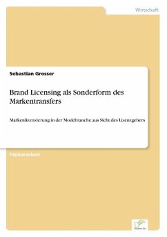 Brand Licensing als Sonderform des Markentransfers - Grosser, Sebastian