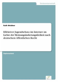 Effektiver Jugendschutz im Internet im Lichte der Meinungsäußerungsfreiheit nach deutschem öffentlichen Recht - Weidner, Ruth