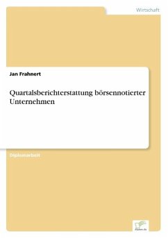 Quartalsberichterstattung börsennotierter Unternehmen - Frahnert, Jan