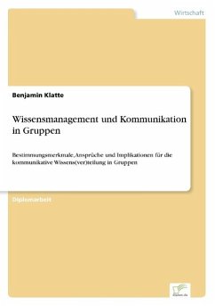 Wissensmanagement und Kommunikation in Gruppen - Klatte, Benjamin