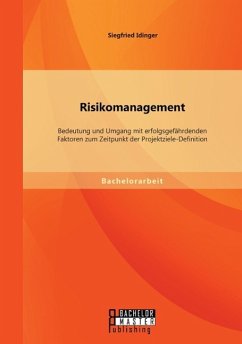 Risikomanagement: Bedeutung und Umgang mit erfolgsgefährdenden Faktoren zum Zeitpunkt der Projektziele-Definition - Idinger, Siegfried