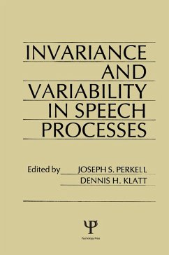 invariance and Variability in Speech Processes (eBook, ePUB)