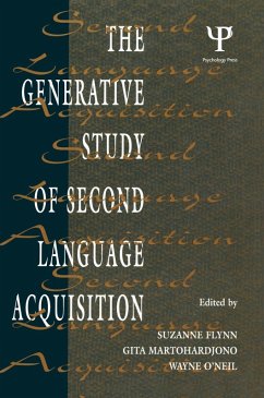 The Generative Study of Second Language Acquisition (eBook, ePUB)