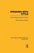 Speaking With Style (RLE Linguistics C:... - Bild 1