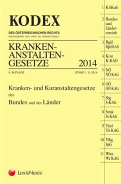Cover KODEX Krankenanstaltengesetze 2014 (f. Österreich)