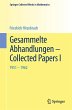Gesammelte Abhandlungen - Collected... - Bild 1