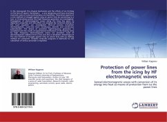 Protection of power lines from the icing by HF electromagnetic waves