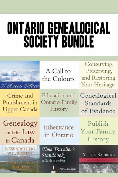Ontario Genealogical Society 12-Book Bundle (eBook, ePUB) Ontario Genealogical Society 12-Book Bundle (eBook, ePUB)