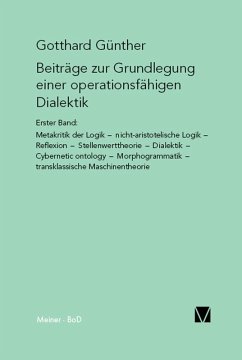 Beiträge zur Grundlegung einer operationsfähigen Dialektik I (eBook, PDF) - Günther, Gotthard