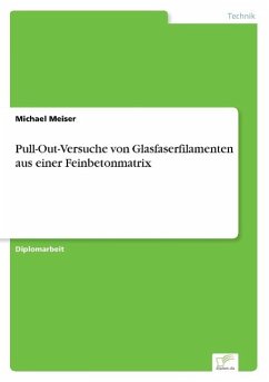 Pull-Out-Versuche von Glasfaserfilamenten aus einer Feinbetonmatrix - Meiser, Michael