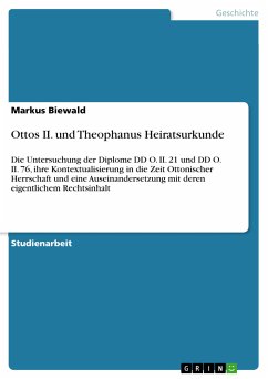 Ottos II. und Theophanus Heiratsurkunde (eBook, PDF) - Biewald, Markus