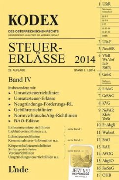 Cover KODEX Steuer-Erlässe 2014 (f. Österreich)