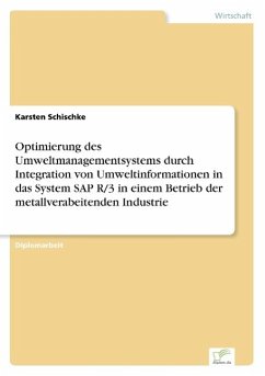 Optimierung des Umweltmanagementsystems durch Integration von Umweltinformationen in das System SAP R/3 in einem Betrieb der metallverabeitenden Industrie - Schischke, Karsten