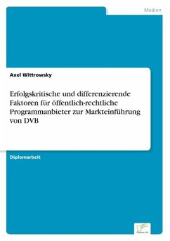 Erfolgskritische und differenzierende Faktoren für öffentlich-rechtliche Programmanbieter zur Markteinführung von DVB - Wittrowsky, Axel