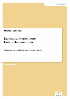 Kapitalmarktorientierte Unternehmensanalyse Kapitalmarktorientierte Unternehmensanalyse