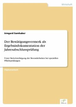 Der Bestätigungsvermerk als Ergebnisdokumentation der Jahresabschlussprüfung