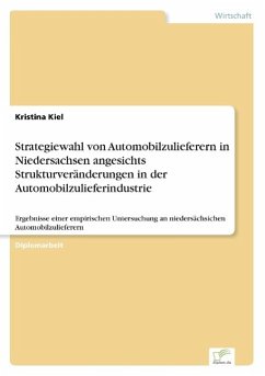 Strategiewahl von Automobilzulieferern in Niedersachsen angesichts Strukturveränderungen in der Automobilzulieferindustrie