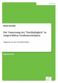 Die Umsetzung der &quote;Nachhaltigkeit&quote; in ausgewählten Großunternehmen