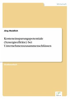 Cover Kosteneinsparungspotentiale (Synergieeffekte) bei Unternehmenszusammenschlüssen