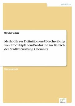 Methodik zur Definition und Beschreibung von Produktplänen/Produkten im Bereich der Stadtverwaltung Chemnitz