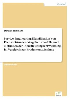 Service Engineering: Klassifikation von Dienstleistungen, Vorgehensmodelle und Methoden der Dienstleistungsentwicklung im Vergleich zur Produktentwicklung