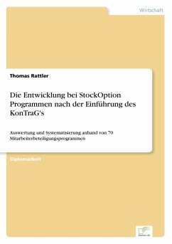 Cover Die Entwicklung bei StockOption Programmen nach der Einführung des KonTraG's