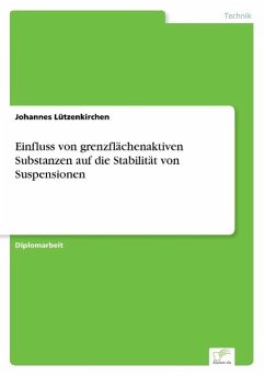Einfluss von grenzflächenaktiven Substanzen auf die Stabilität von Suspensionen - Lützenkirchen, Johannes