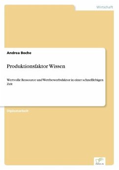 Produktionsfaktor Wissen - Boche, Andrea