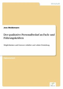 Der qualitative Personalbedarf an Fach- und Führungskräften - Weidemann, Jens