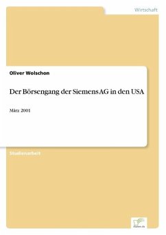 Der Börsengang der Siemens AG in den USA - Wolschon, Oliver