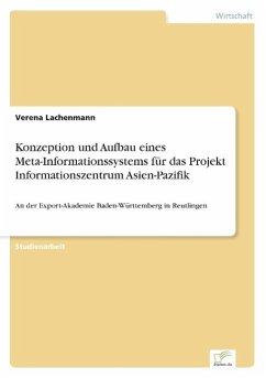 Konzeption und Aufbau eines Meta-Informationssystems für das Projekt Informationszentrum Asien-Pazifik - Lachenmann, Verena