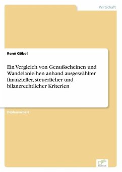 Ein Vergleich von Genußscheinen und Wandelanleihen anhand ausgewählter finanzieller, steuerlicher und bilanzrechtlicher Kriterien - Göbel, René