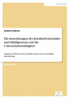 Die Auswirkungen des Kreislaufwirtschafts- und Abfallgesetzes auf die Unternehmenstätigkeit - Falkner, Andrea