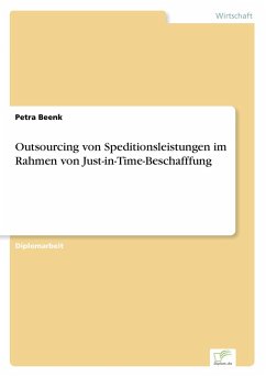 Cover Outsourcing von Speditionsleistungen im Rahmen von Just-in-Time-Beschafffung