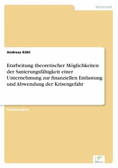 Erarbeitung theoretischer Möglichkeiten der Sanierungsfähigkeit einer Unternehmung zur finanziellen Entlastung und Abwendung der Krisengefahr