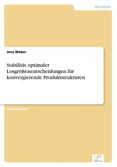 Stabilität optimaler Losgrößenentscheidungen für konvergierende Produktstrukturen - Weber, Jens