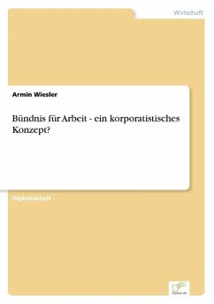 Bündnis für Arbeit - ein korporatistisches Konzept? - Wiesler, Armin