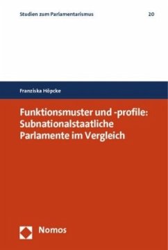 Funktionsmuster und -profile: Subnationalstaatliche Parlamente im Vergleich - Höpcke, Franziska