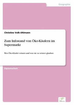 Zum Infostand von Öko-Käufern im Supermarkt - Volk-Uhlmann, Christine