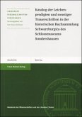 Katalog der Leichenpredigten und sonstiger Trauerschriften in der historischen Buchsammlung Schwarzburgica des Schlossmu