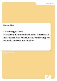 Databasegestützte Marketing-Kommunikation im Internet als Instrument des Relationship-Marketing für reproduzierbare Kulturgüter - Blatt, Marcus