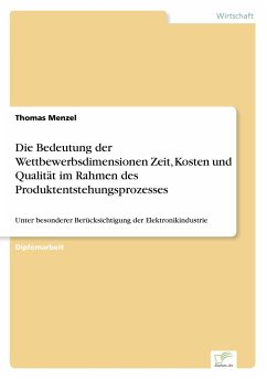 Die Bedeutung der Wettbewerbsdimensionen Zeit, Kosten und Qualität im Rahmen des Produktentstehungsprozesses - Menzel, Thomas