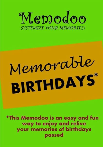 Memodoo Memorable Birthdays Memodoo Memorable Birthdays