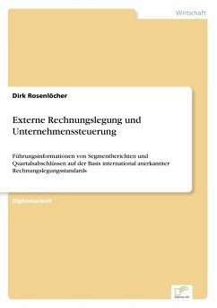 Externe Rechnungslegung und Unternehmenssteuerung - Rosenlöcher, Dirk
